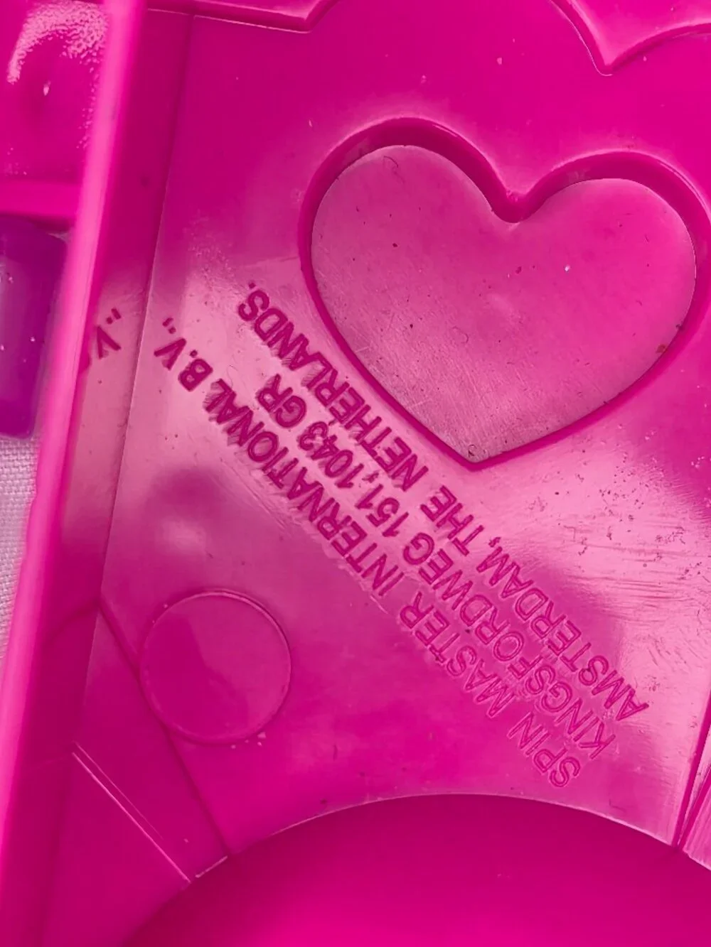 Spin Master Pink Glitter Toy Storage Case Heart Shaped Accessory Display Box